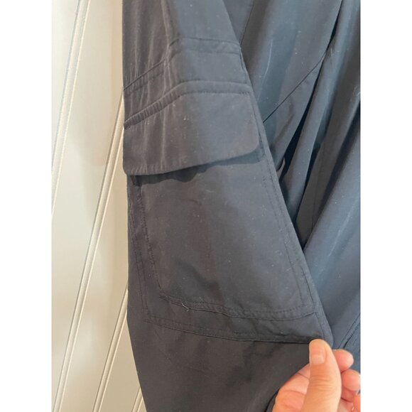 Athleta Black Stretch Cargo Pants Size 14P With Zipper Pockets - Picture 8 of 15